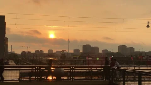Berlin Sunset Wahrschauer Straße 22th may 2019 Stock Footage 314622892