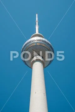 The Berlin Television tower (Fernsehturm) in Berlin, Germany - Stock Photos