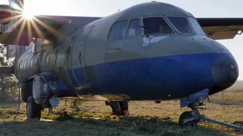 Berlin-Tempelhof plane wreck Stock Footage 58147576