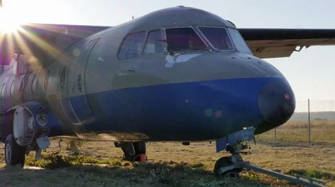 Berlin-Tempelhof plane wreck Stock Footage 58148569