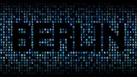 Berlin text on hex code illustration Stock Illustration