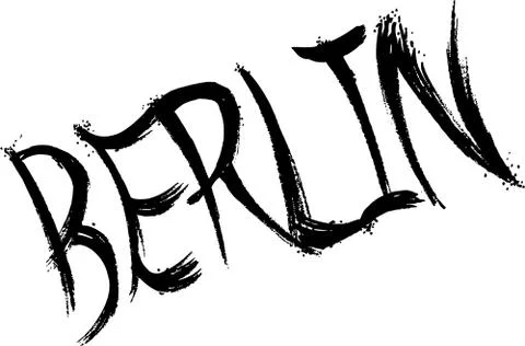 Berlin text sign illustration Ilustración de archivo