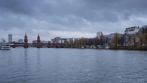 Berlin Time Lape with a Dynamic Sky and Popular Places Stock Footage 85913334