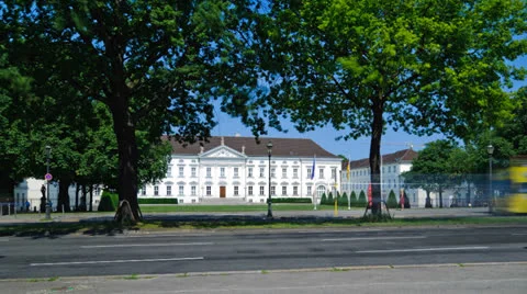 Berlin time lapse with bellevue palace Stock Footage 25488175