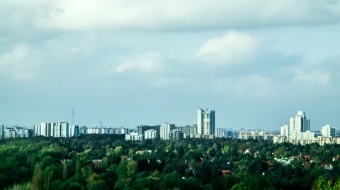 Berlin time-lapse with clouds in 4k Stock Footage 51249172
