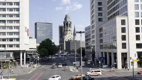 Berlin: Traffic in City West in the district of Charlottenburg-Wilmersdorf, 4K Stock Footage 280065268