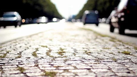 Berlin - Traffic at Victory Column - Hot Day Stock Footage 8559928