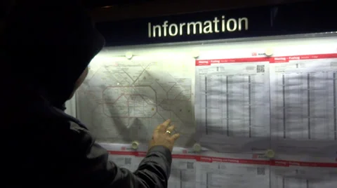 Berlin train information Stock Footage 32850853