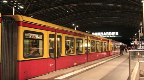 Berlin Train Station Stock Footage 53824555