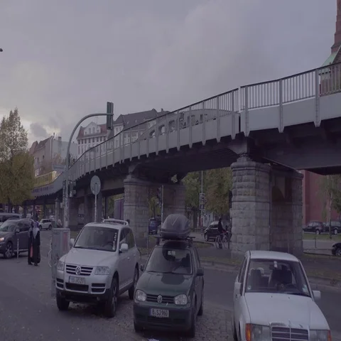 Berlin Train Tracks and Streets 4K Stock Footage 69122503