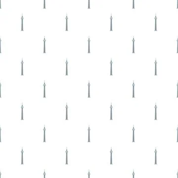 Berlin tv tower fernsehturm pattern repeating illustration Stock Illustration