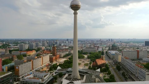 Berlin TV Tower Stock Footage 87341514