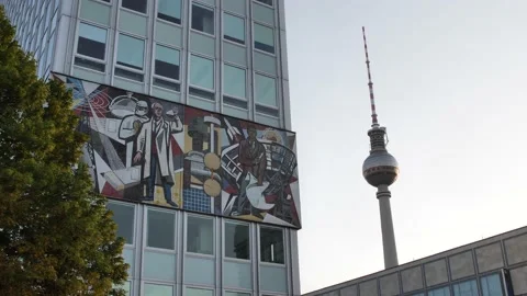 Berlin TV Tower. monument of architecture. Berlin. Germany Stock Footage 132024088