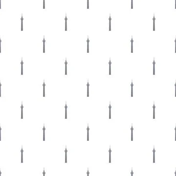 Berlin tv tower seamless repeating pattern illustration 스톡 일러스트