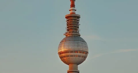 Berlin TV Tower: A Sunset Over the City Stock Footage 282678109