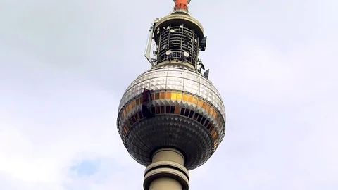 Berlin TV tower tilt up Stock Footage 75787370