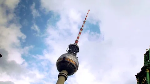 Berlin TV Tower timelapse Stock Footage 75781812