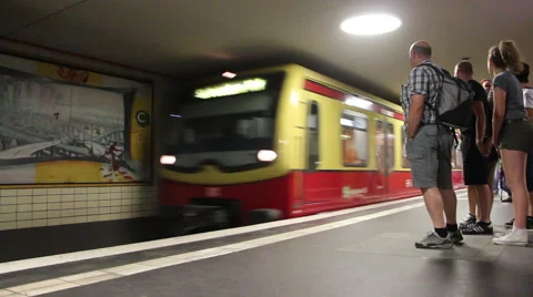 Berlin underground train S-Bahn Stock Footage 41344987