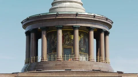 Berlin - Victory Column - from bottom to top w blue sky Stock Footage 5087739