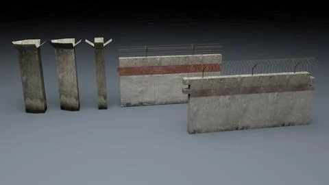 Berlin Wall 1st gen Elements 3D Model
