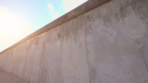 Berlin Wall in Berlin Germany in slow motion 180fps Video stock 164545879