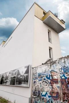 Berlin wall bernauer strasse Stock Photos