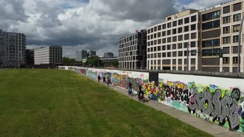 Berlin Wall Bike 2 Stock Footage 154762384