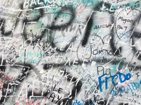 Berlin wall in close-up Stock Photos