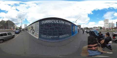 Berlin Wall - The East Side Gallery - 360VR Video Stock-Footage 101466307