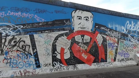 Berlin Wall Stock Footage 94124506