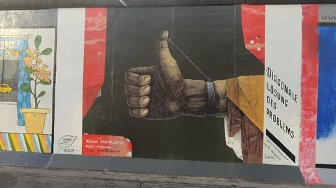 Berlin Wall Stock Footage 94124635