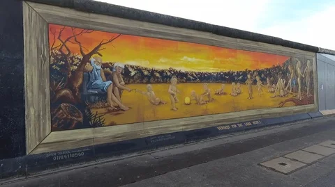 Berlin Wall Stock Footage 94125954