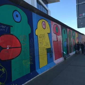 Berlin Wall Germany Graffiti Stock Photos
