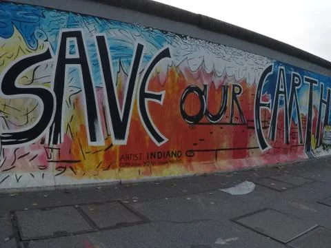 Berlin Wall Graffiti 4, Berlin, Germany Stock Photos