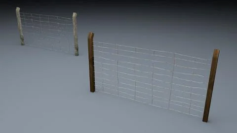 Berlin Wall Old Fences 3D Model