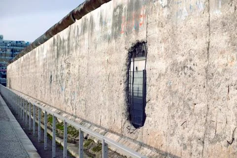 Berlin wall perspective Stock Photos