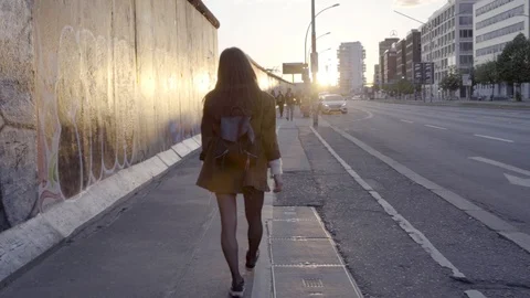 Berlin Wall at sunset, Germany Video stock 108549240