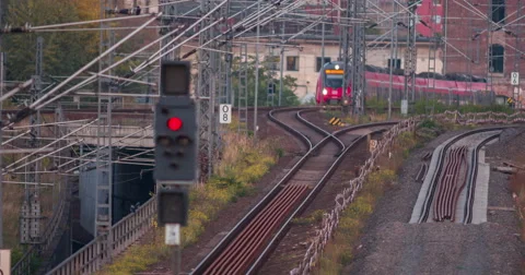 Berlin Warschauer Brücke DB train Stock Footage 58149883