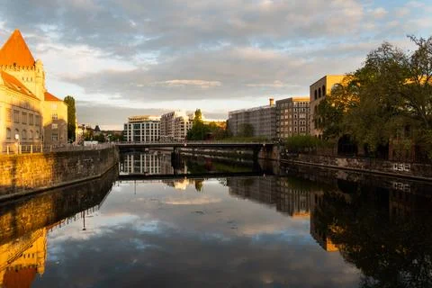 Berlin water reflection Stock Photos
