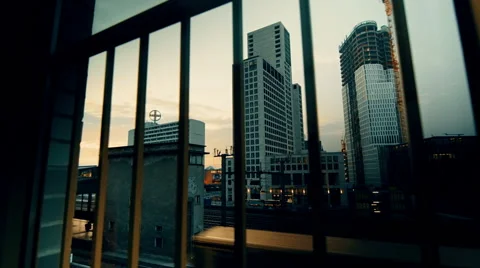 Berlin Window City Train Upper West Morning  Stock Footage 63616798