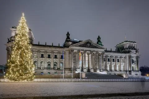 Berlin winter night Stock Photos