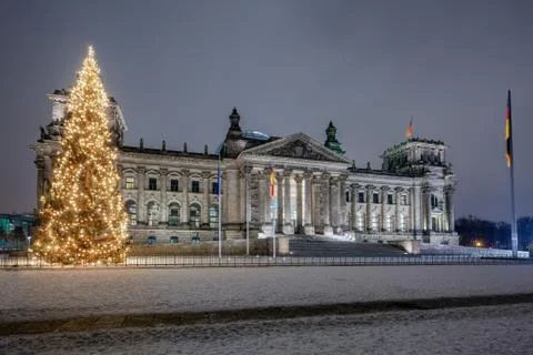 Berlin winter night Stock Photos