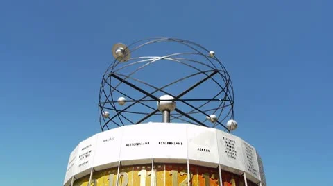 Berlin - World Time Clock - Tracking Stock Footage 10597640