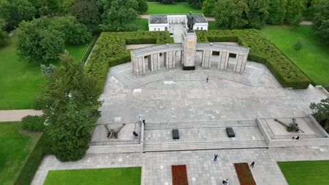 Berlin, World War II Soviet Red Army War Memorial Stock Footage 308354696