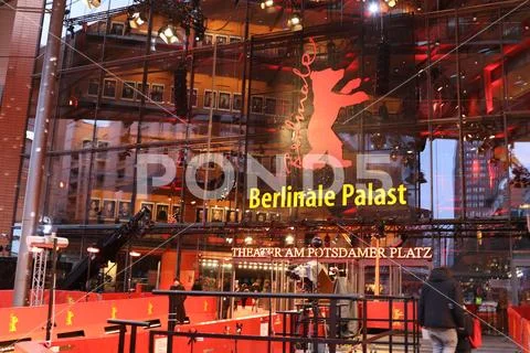 Berlinale Palast exterior during the 68th Berlinale Film Festival Stock Photos