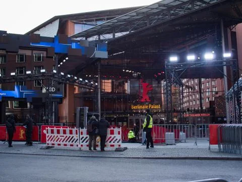 Berlinale Palast set up for 70 Berlinale Opening Gala Stock Photos