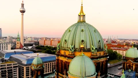 Berliner dom after sunset, Berlin Stock Footage 143861622