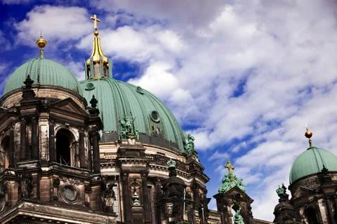 Berliner dom &amp; cloudy sky Stock Photos