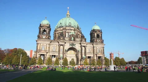 Berliner Dom in the evening Stock Footage 46518182