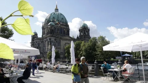 Berliner Dome Sidewalk View Video stock 80327675